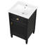 Meuble-lavabo de 20 po avec lavabo, pieds en bois massif, tablette réglable, tiroir inclinable-279980547