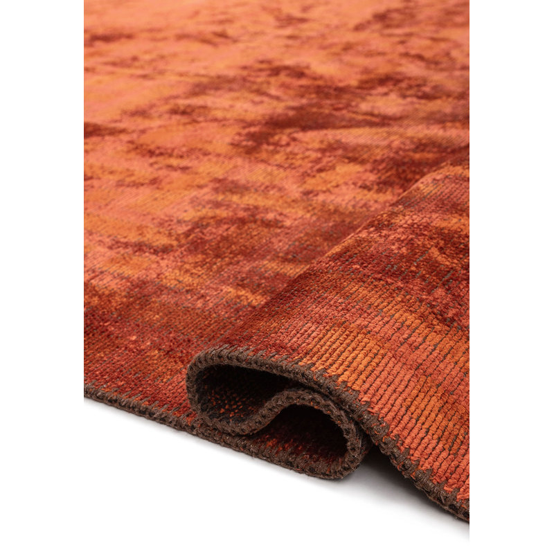Davionte Rectangle Abstract Cotton and Viscose Indoor / Outdoor Area Rug, Rectangle 5'3" x 7'7"
