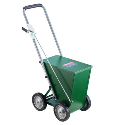 Dry Line Marker, 4-Wheel, 2 or 4 in Lines, Field Dry Line Chalker, Adjustable Line Marker, with Rubber Adjustment Handle, 50 lbs Large Powder Capacity, for Baseball and Softball Infield, Green