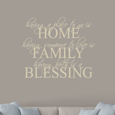 Adhésif décoratif « Home Family Blessing » Henline