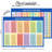 2 Pack Dry Erase Long Multiplication Board 9"x12" Double Sided Practice Whiteboard With 2x1 & 2x2 Digit Multiplication 