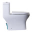 Toilette allongée une pièce à double chasse en céramique (siège inclus)