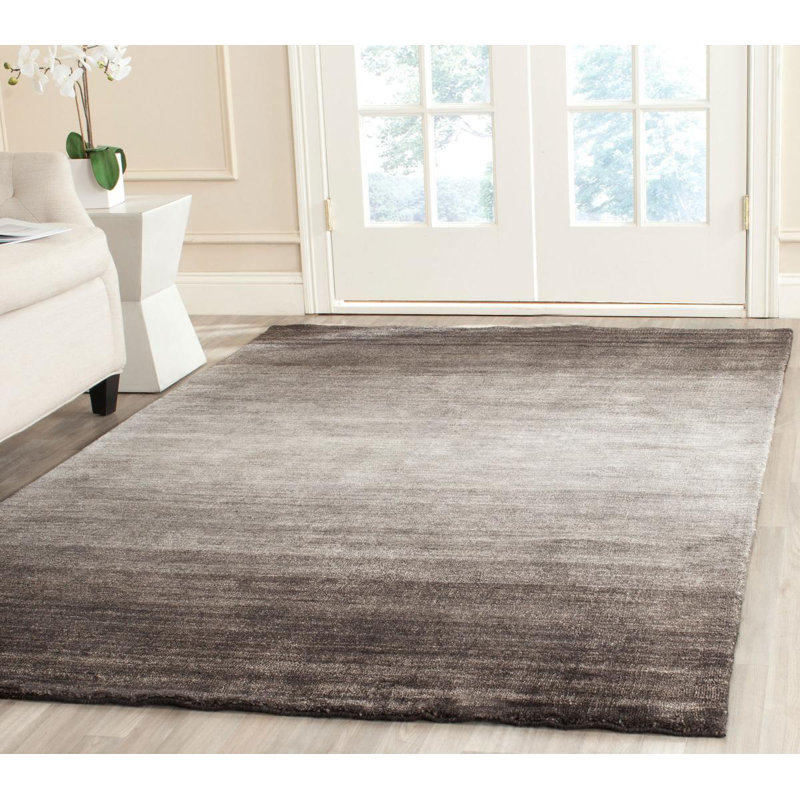 Tapis noir en coton Mcelroy, Rectangle de 10 pi x 14 pi