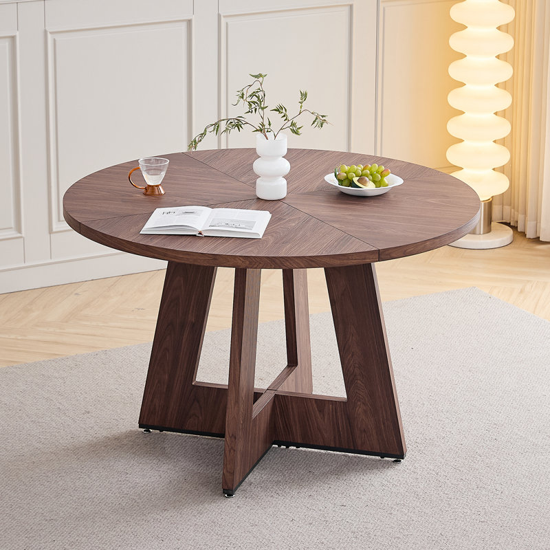 Round Dining Table, Dark brown