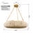 Boho 24" 6-Light Dimmable Wheel Beaded Chandelier