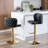 Swivel Barstools Adjustable Seat Height, PU Upholstered Bar Stools
