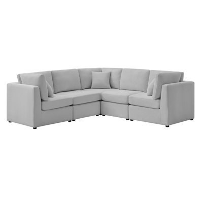 Canapé modulaire 5 pièces Chauncy - Gris