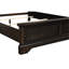 Grand lit en placage d'appoint avec placage