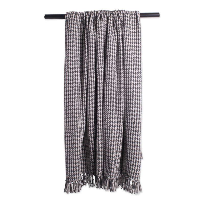Jeté en coton Dll, Noir