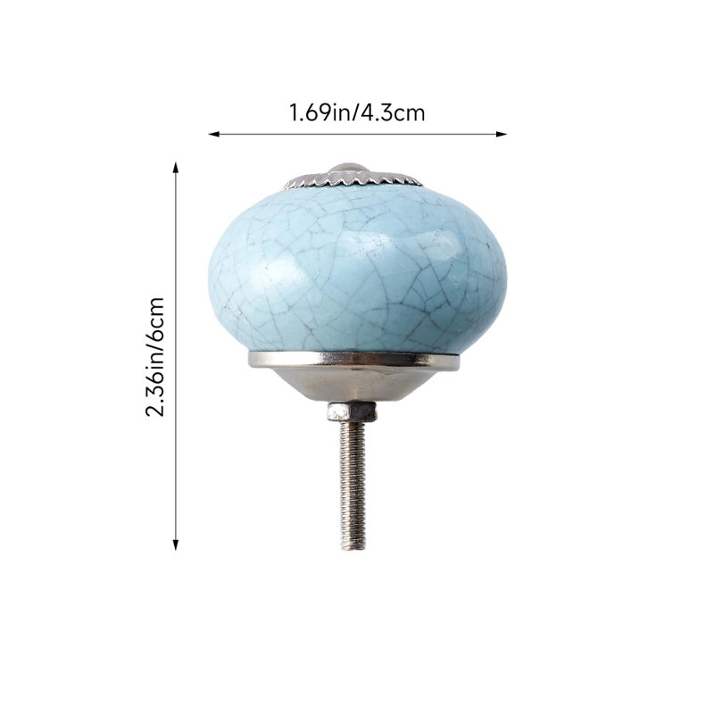 6Pcs Ceramic Furniture Knobs Pull Handles