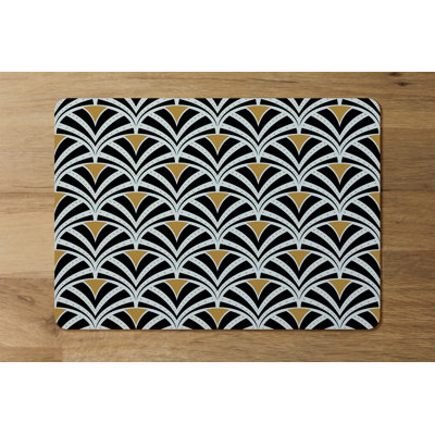 Yancy Polyester-Coated Hardboard Geometric Rectangle Placemat