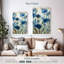 Avery floral abstrait en bleu I-106971980