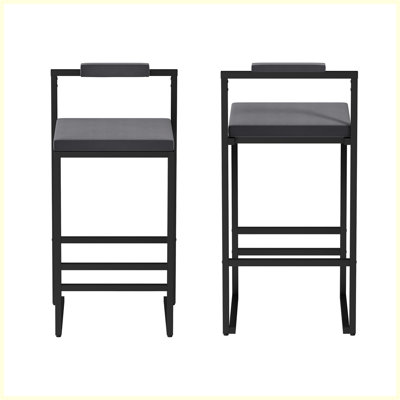 Ensemble moderne de 2 tabourets de bar rembourrés pour la cuisine