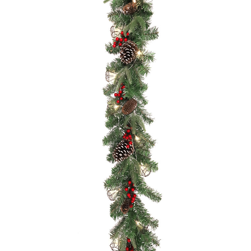 Ensemble de guirlandes de Noël 72 "avec baies de pin