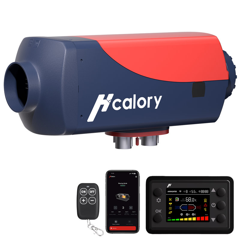 Chaufferette au gazole de 8 kW, chauffage au gaz à air chaud de 10L HBU1S, chauffage rapide 12 / 24V avec contrôle de l'application Bluetooth, démarrage et arrêt automatiques, réglages multiples, mode Altitude pour RV Garage 2025 amélioré