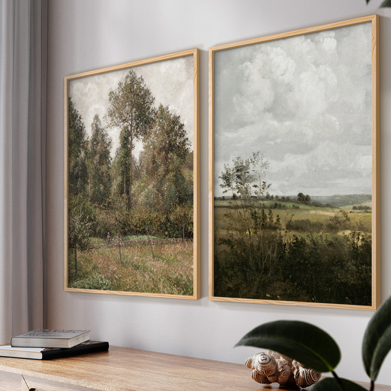 «Vintage Landscape XL III», 2 pièces, Naturel, H 10 po x l 16 po