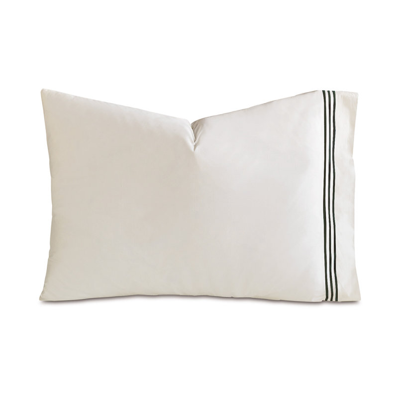 Tessa Egyptian Cotton Pillowcase, Standard Pillowcase, Ivory/Black