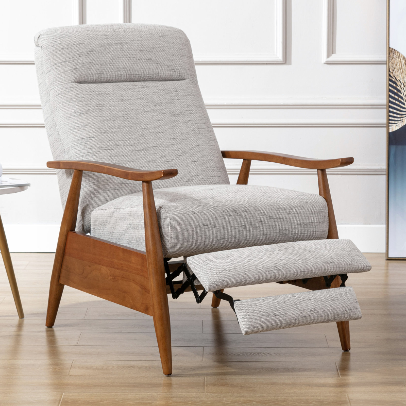 Imona 30" Manual Recliner, Polyester Performance Fabric Sea Oat Linen