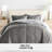 7-Piece Reversible Bedding Bundle - Solid Comforter and Patterned Sheet Set-99311802-99311799