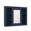 35'' X 27.5'' Medicine Cabinet, Wall-Hanging Bathroom Storage With Mirror, Modern Unit With 6 Open Shelves-1876423807