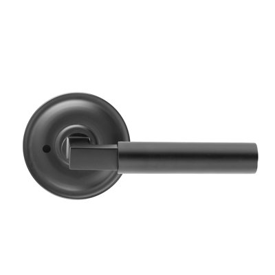 Levier d'intimité Bravura 845-0 sur rosette ronde traditionnelle en noir mat