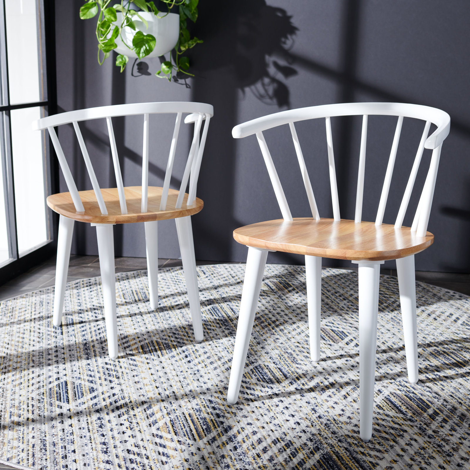 Sheffield Dining Chair, Natural/White