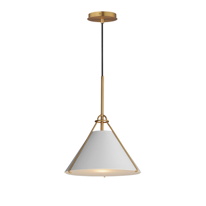 Lucas-Single Pendant, White