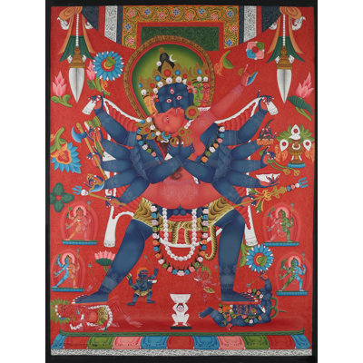 Tibetan Buddhist Deity Chakrasamvara (Brocadeless Thangka)