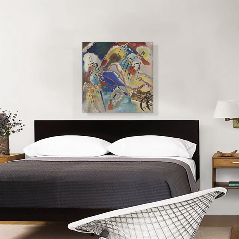 «Improvisation no 30 cannons 1913» par Wassily Kandinsky - reproduction d'art sur toile tendue, H 26 po x l 26 po x P 1,5 po