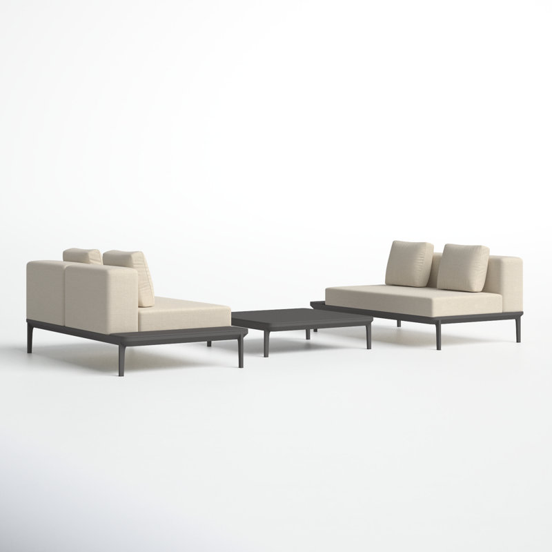 Filmore 4 - Person Modular Patio Conversation Sets with Cushions