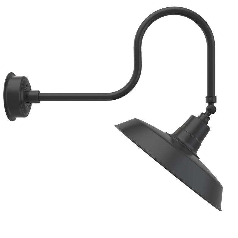 Luminaire de grange d’extérieur à del oldage, Noir mat
