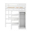 Lit mezzanine double avec garde-robe-76441294