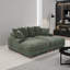 Canapé modulaire en velours côtelé vert antique 86 po avec pieds en bois massif Sage pour un confort 4 places-748144968