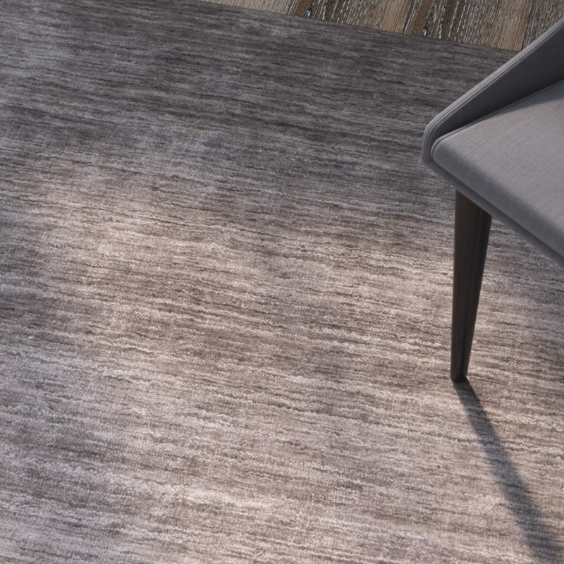 Tapis gris anthracite tissé à la main Mcelroy, Rectangle de 6 pi x 9 pi