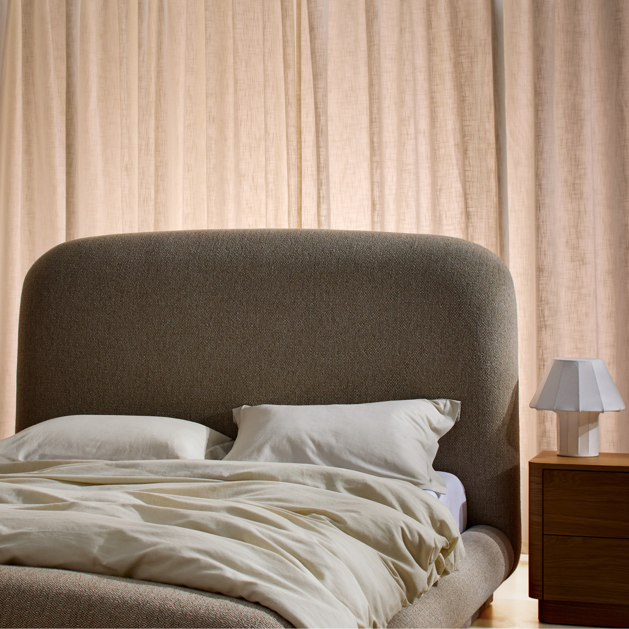 Solid Semi-Sheer Curtain Panels - Thumbnail 2