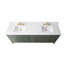 Ensemble de meuble-lavabo autoportant à double cuve 84 po avec plateau en marbre Lavallon-126320300-126320303