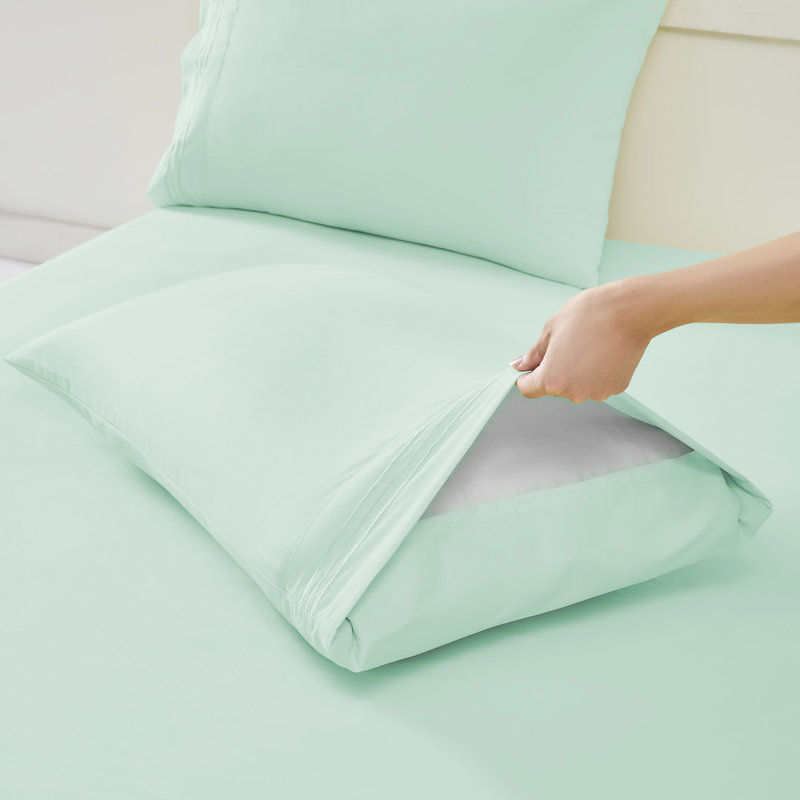 Ensembles de draps en microfibre brossée double très grand divisé et réglable - très grand, menthe, Très grand séparé, Menthe