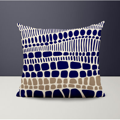 Polyester Throw Square Indoor/Outdoor Pillow Cover & Insert