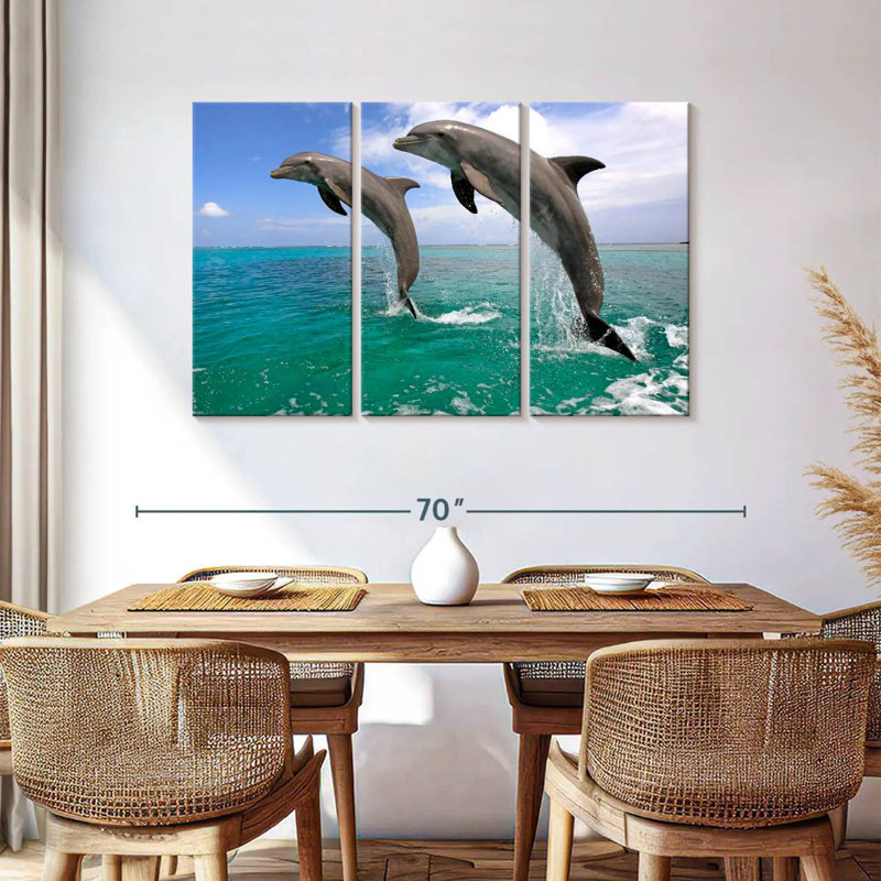 Deux dauphins Brampt, H 36 po x l 57 po