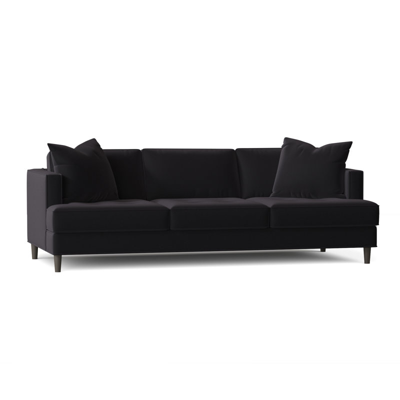 Upholstered 84'' Sofa, Bella Ink Performance Velvet