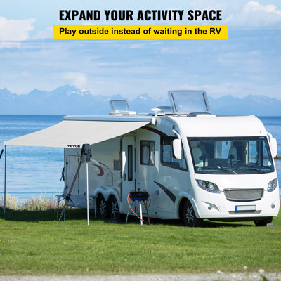 RV Awning Fabric Replacement, 15oz Vinyl Waterproof Sun Shade