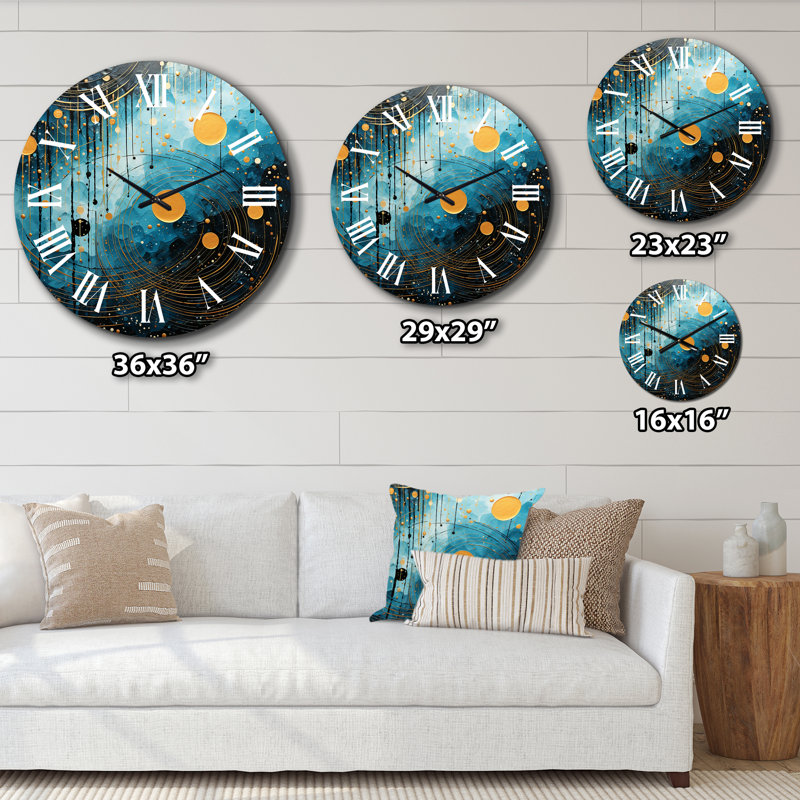 Horloge murale Blue Minimalisme, Moyenne