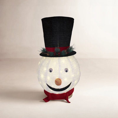 Season's Designs 3.25' Lighted Snowman Head