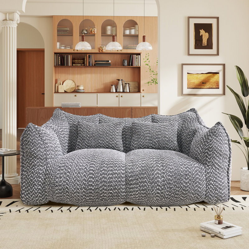 Boneless Cloud Comfy Sofa, Seat Tewkesbury Couch for Living Room, No Assemble, Chenille, Gray, 30.70" H x 47.20" W x 36.20" D