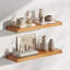 2 Piece Solid Wood Floating Shelves - Rustic Farmhouse Style,For Living Room & Bedroom-102891829-150967131