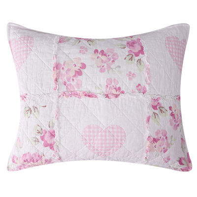 Greenland Home Fasions Veronica's Hearts Pink Standard Sham, 20x26