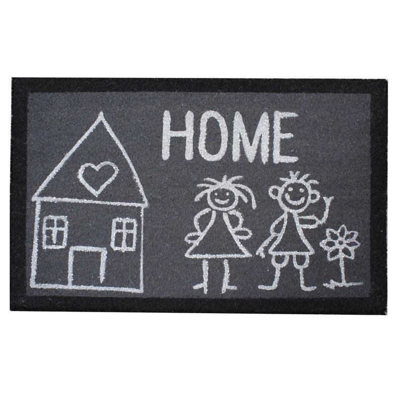 Coco naturel familial 12 po x 20 po tapis de porte extérieur antidérapant Alphonsine