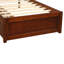 Lit plateforme simple avec deux tiroirs et tête de lit, structure en bois durable pour une organisation et un confort accrus