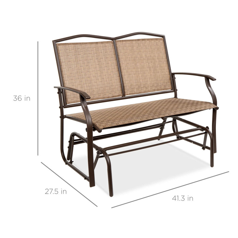 Banc en métal Marlene, Brun
