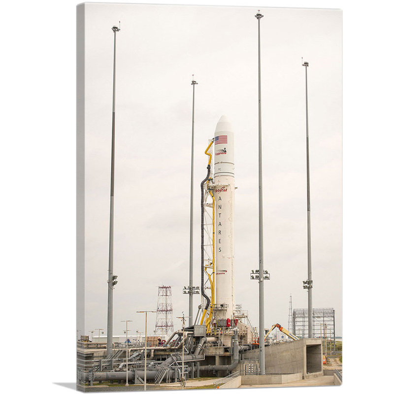 " NASA Antares Rocket Readies For Launch Into Space ", 18" H x 12" W x 0.75" D